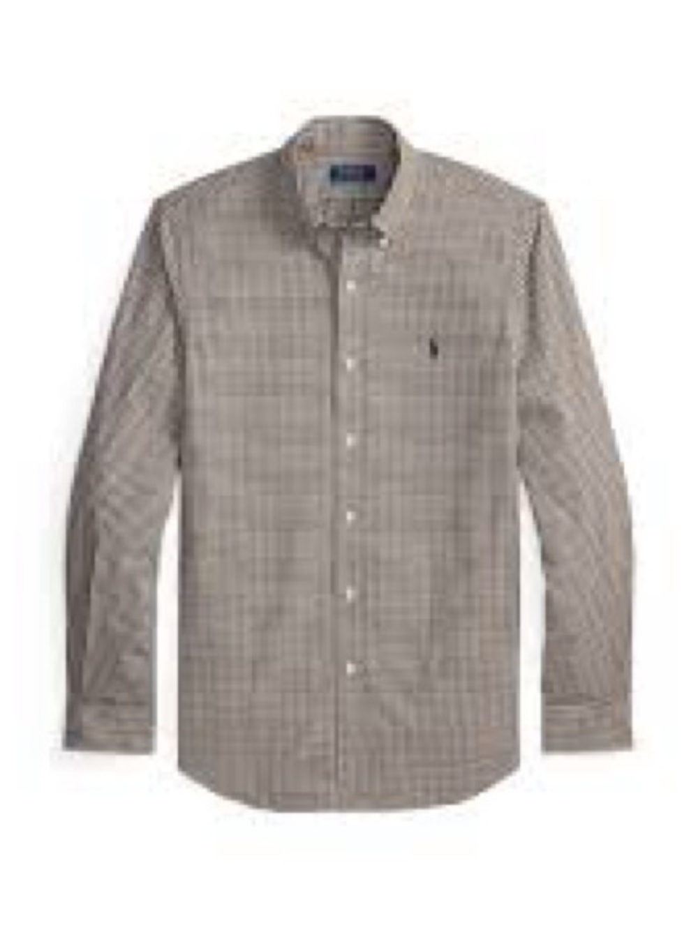 Ralph Lauren Brown and White Gingham Button-Down Shirt - Picture 2 of 4